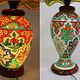 oriental hand made and  Hand Painted Camel Skin leather Lamp table lamp night lamp from Multan Pakistan 23/4