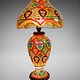oriental hand made and  Hand Painted Camel Skin leather Lamp table lamp night lamp from Multan Pakistan 23/5