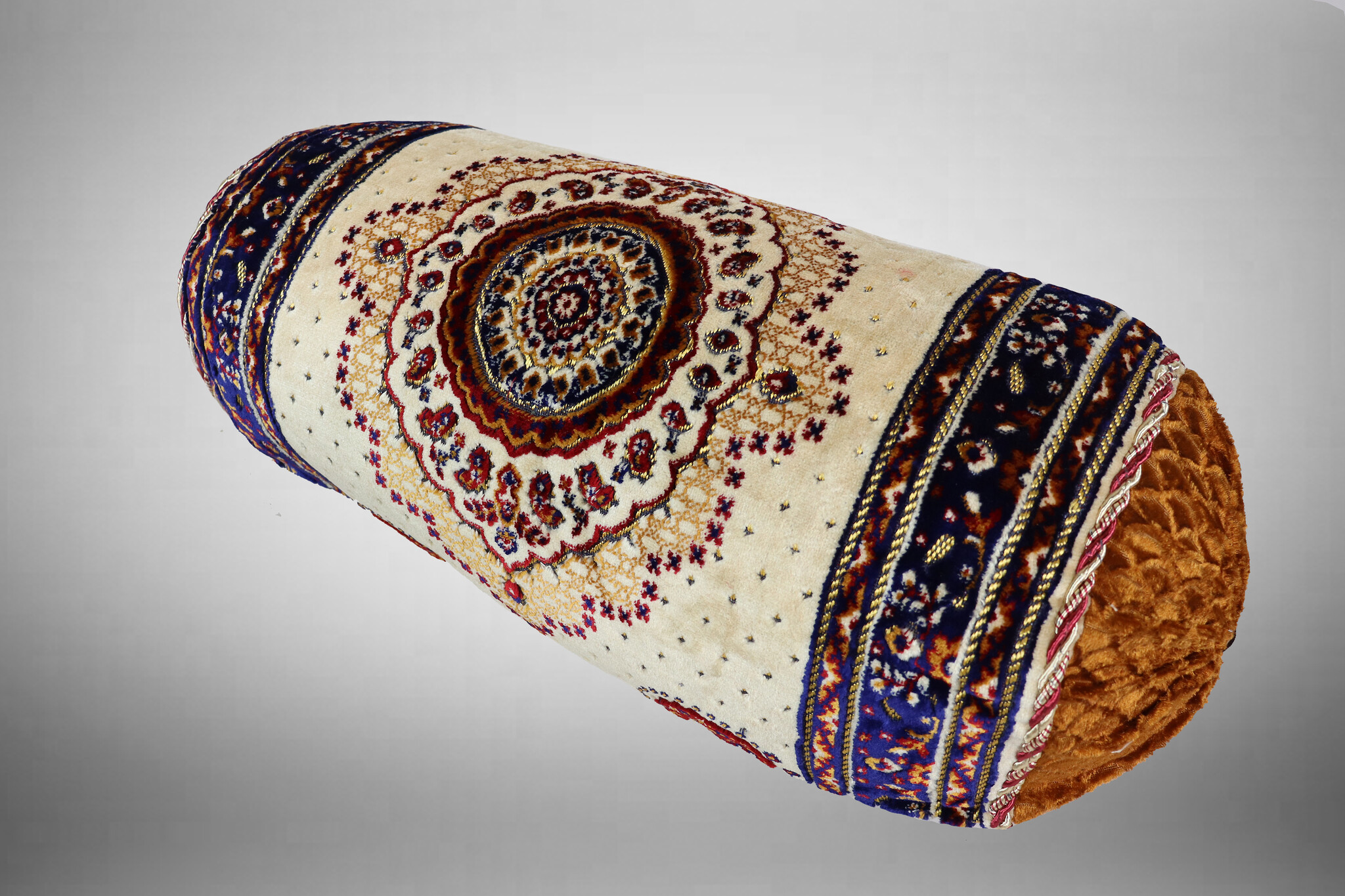 70x25 cm orientalische samtweiche Afghan Teppich nomaden Roll kissen Rollkissen Turkmen cushion 1001-nacht Nackenrolle BOLSTER (4 Motiven )