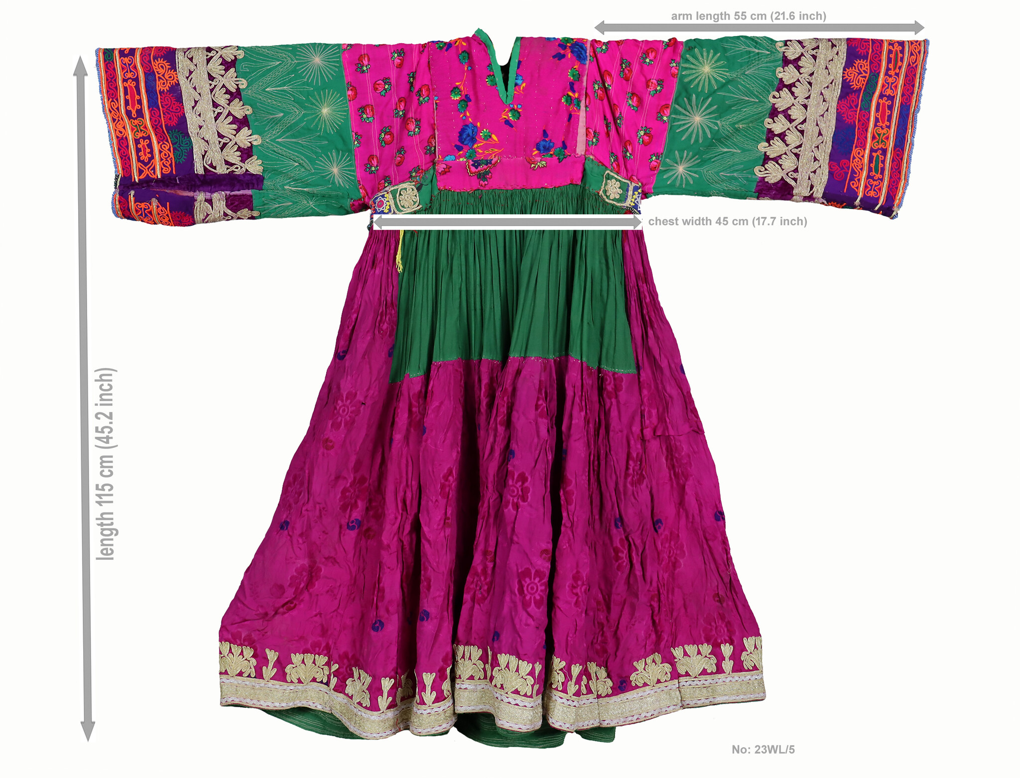 Antique Afghan embroidered nomadic Kuchi Ethnic  dress No: 23WL/5