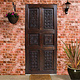 200x100 cm vintage orient solid wood handmade and hand carved  sliding door room door Barndoors door panel from Nuristan Afghanaistan  23/A