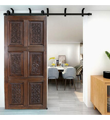 200x100 cm vintage orient solid wood handmade and hand carved  sliding door room door Barndoors door panel from Nuristan Afghanaistan  23/C