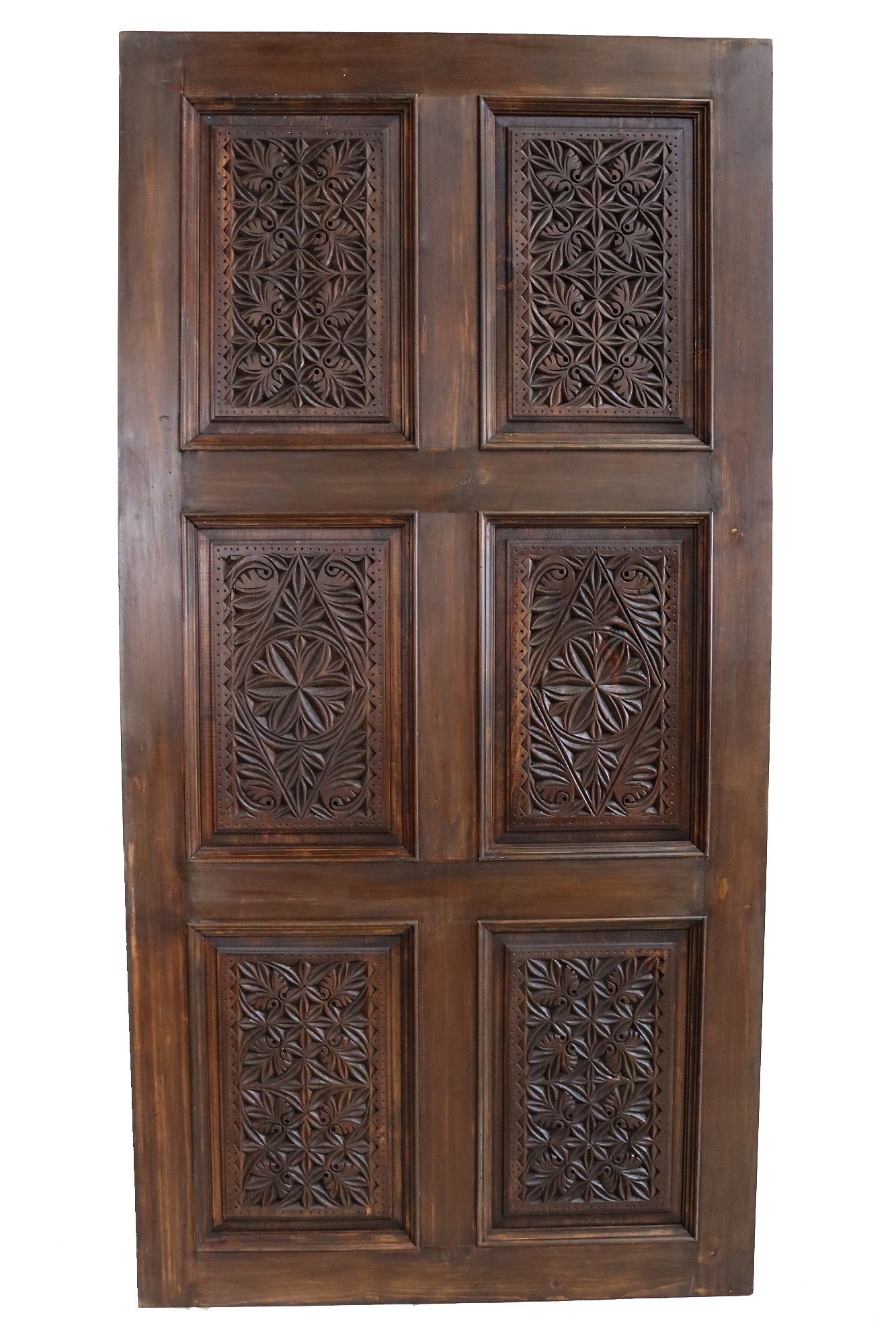 200x100 cm vintage orient solid wood handmade and hand carved  sliding door room door Barndoors door panel from Nuristan Afghanaistan  23/C