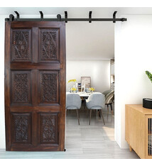 200x100 cm vintage orient solid wood handmade and hand carved  sliding door room door Barndoors door panel from Nuristan Afghanaistan  23/F