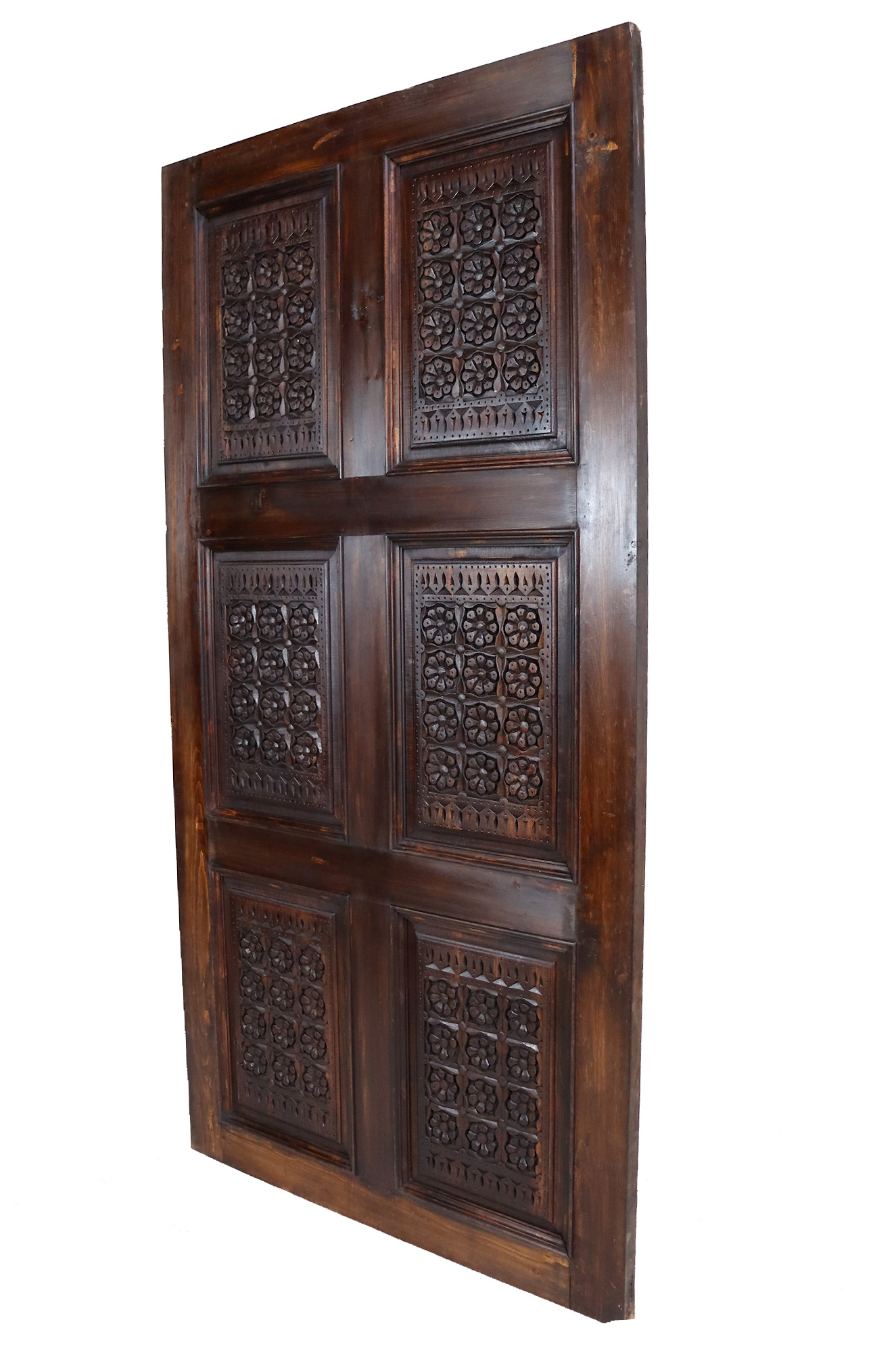 200x100 cm vintage orient solid wood handmade and hand carved  sliding door room door Barndoors door panel from Nuristan Afghanaistan  23/G
