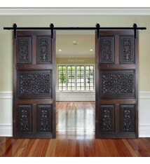 200x100 cm vintage orient solid wood handmade and hand carved  sliding door room door Barndoors door panel from Nuristan Afghanaistan  23/K