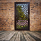 200x100 cm vintage orient solid wood handmade and hand carved  sliding door room door Barndoors door panel Mashrabiyya Jali from Nuristan Afghanaistan  23/P