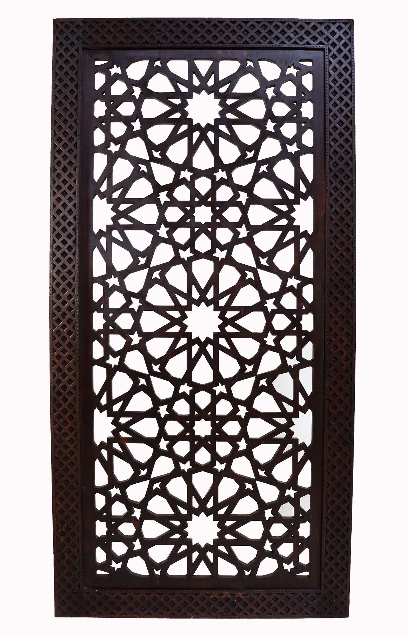 200x100 cm vintage orient solid wood handmade and hand carved  sliding door room door Barndoors door panel Mashrabiyya Jali from Nuristan Afghanaistan  23/P
