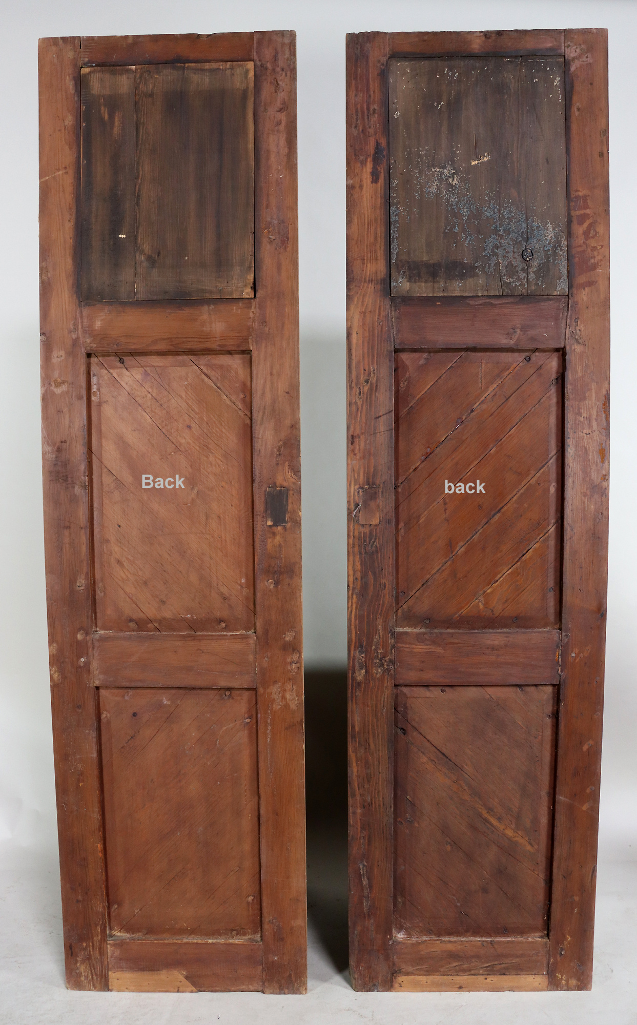 a couple of Antique orient solid wood handmade and hand carved  sliding door room door Barndoors door panel from Swat valley pakistan  23/S