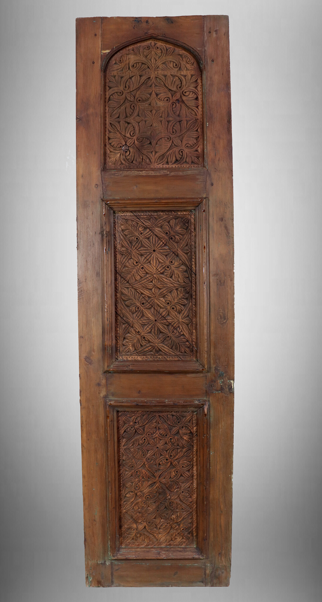 a couple of Antique orient solid wood handmade and hand carved  sliding door room door Barndoors door panel from Swat valley pakistan  23/S