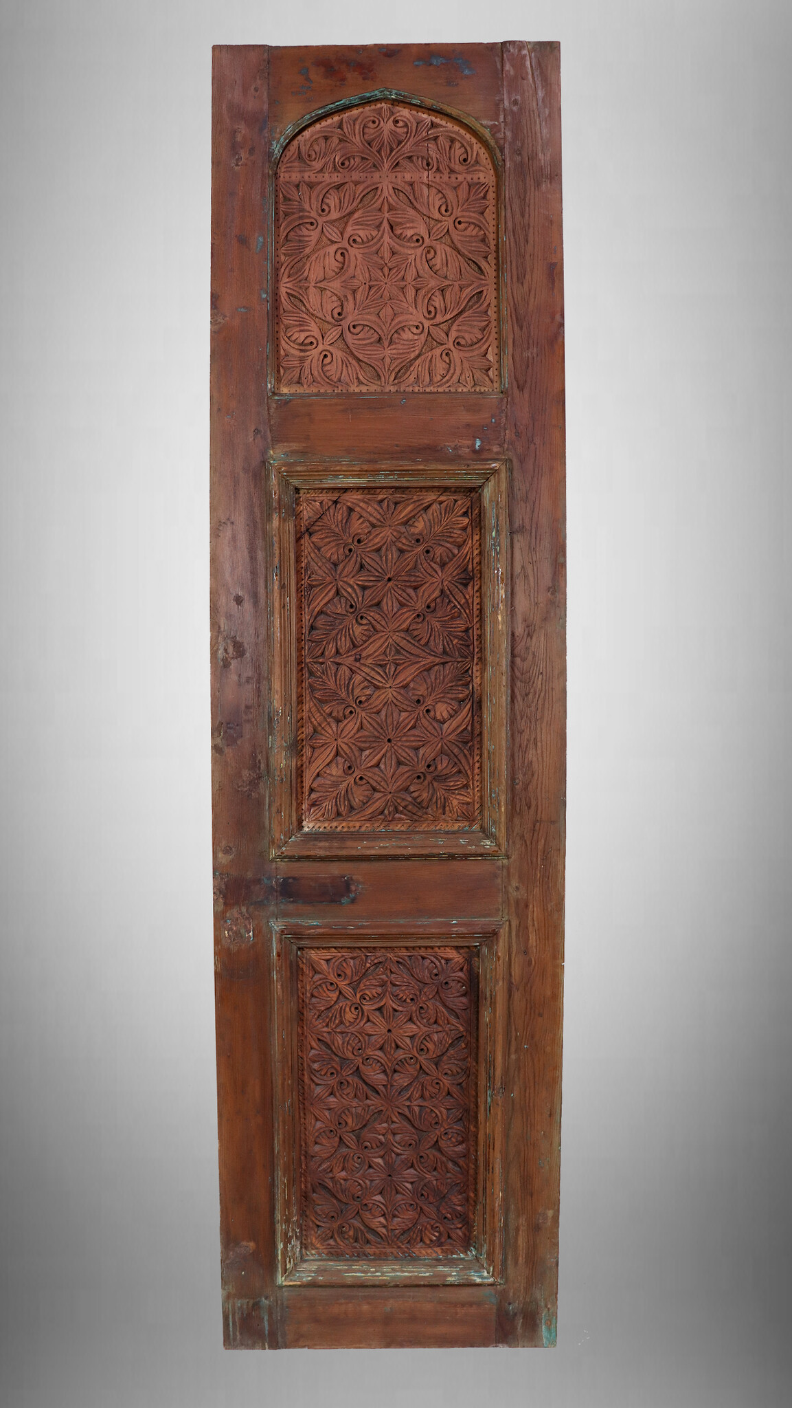 a couple of Antique orient solid wood handmade and hand carved  sliding door room door Barndoors door panel from Swat valley pakistan  23/S