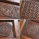 a couple of Antique orient solid wood handmade and hand carved sliding door room door Barndoors door panel from Swat valley pakistan 23/T