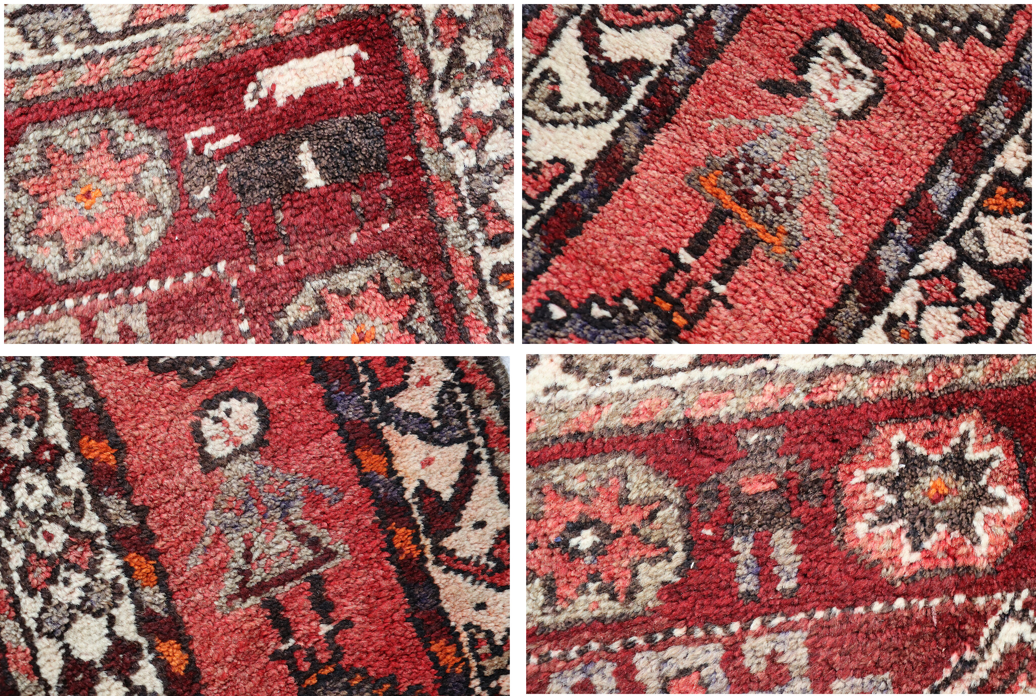 290x160 cm Vintage Oriental Hand Knotted  nomadic kurdish Rug Carpet  No:23/3