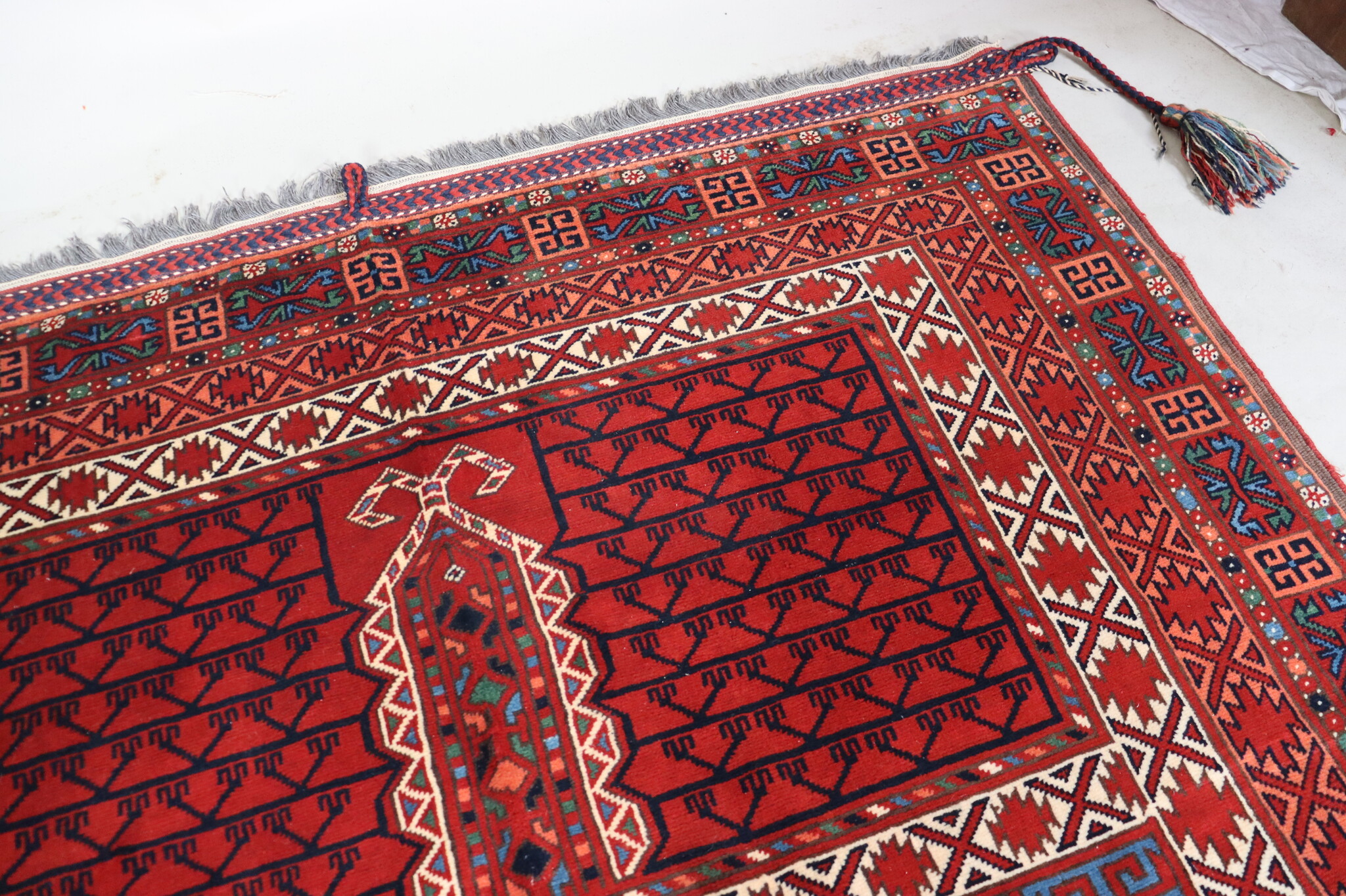 7.2 x 5.2" feet  nomads tekke turkmen Bukhara engsi Hatchlou tent carpet rug from Afghanistan No: 504