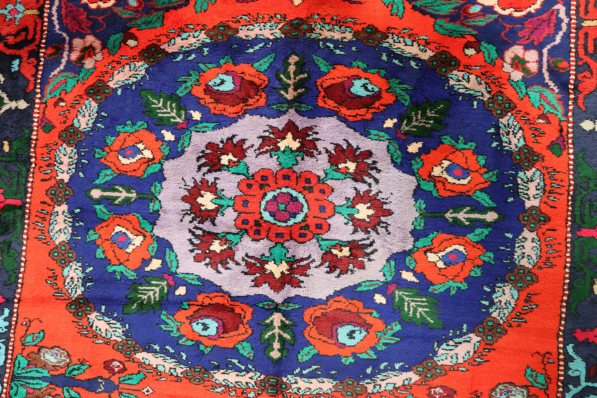 290x186 cm sehr seltener vintage handgeknüpfte orientteppich nomad rug Carpet Rosen Teppich Nr:23/4