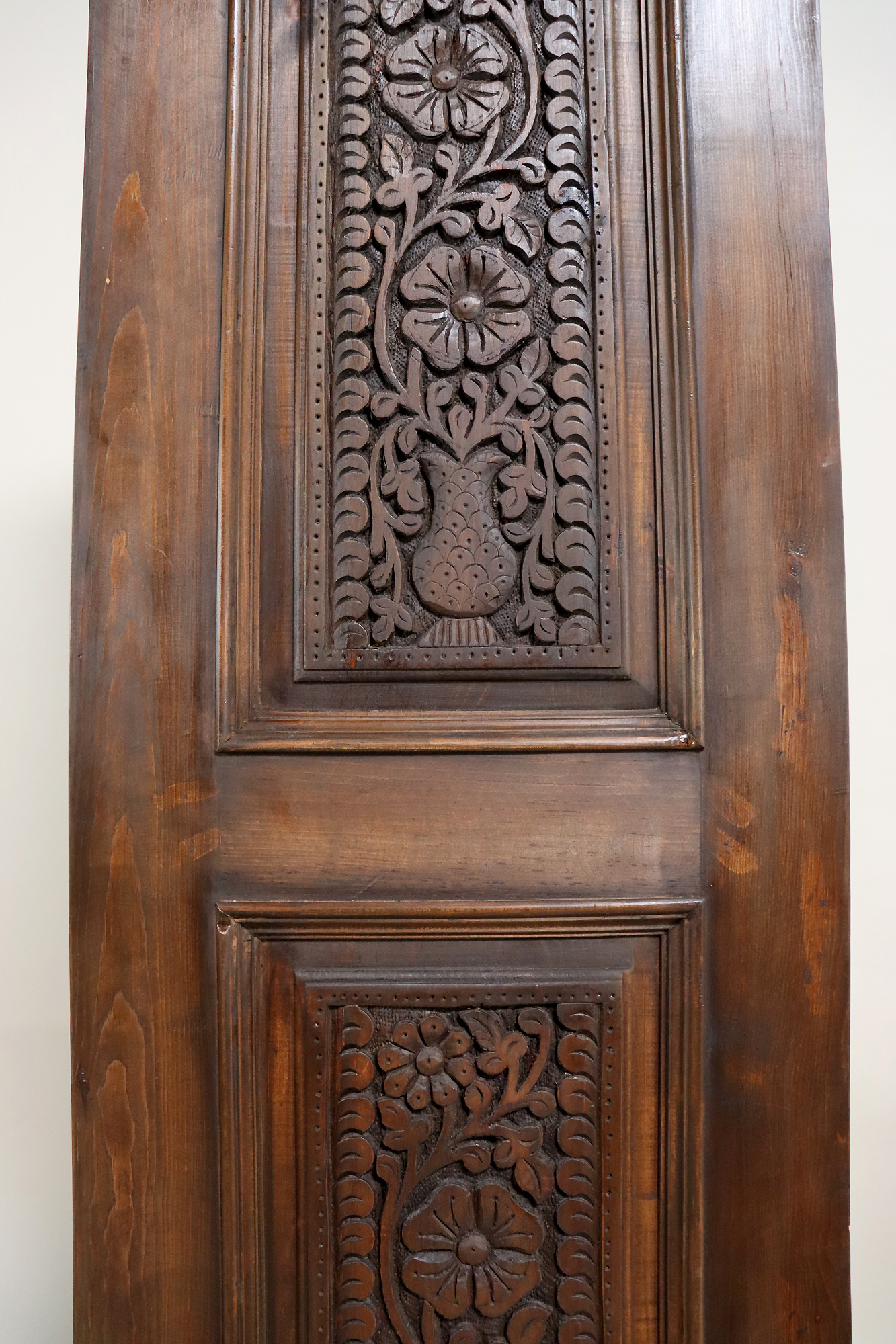 200x50 cm vintage orient solid wood handmade and hand carved  sliding door room door Barndoors door panel from Nuristan Afghanaistan  23/X1