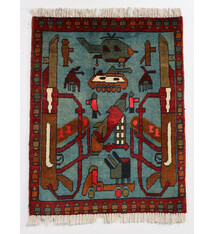 76x60 cm Afghan  Warrug Afghanistan 23/PK81