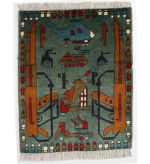 80x60 cm Afghan  Warrug Afghanistan 23/PK56