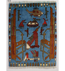 80x60 cm Afghan  Warrug Afghanistan 23/PK55