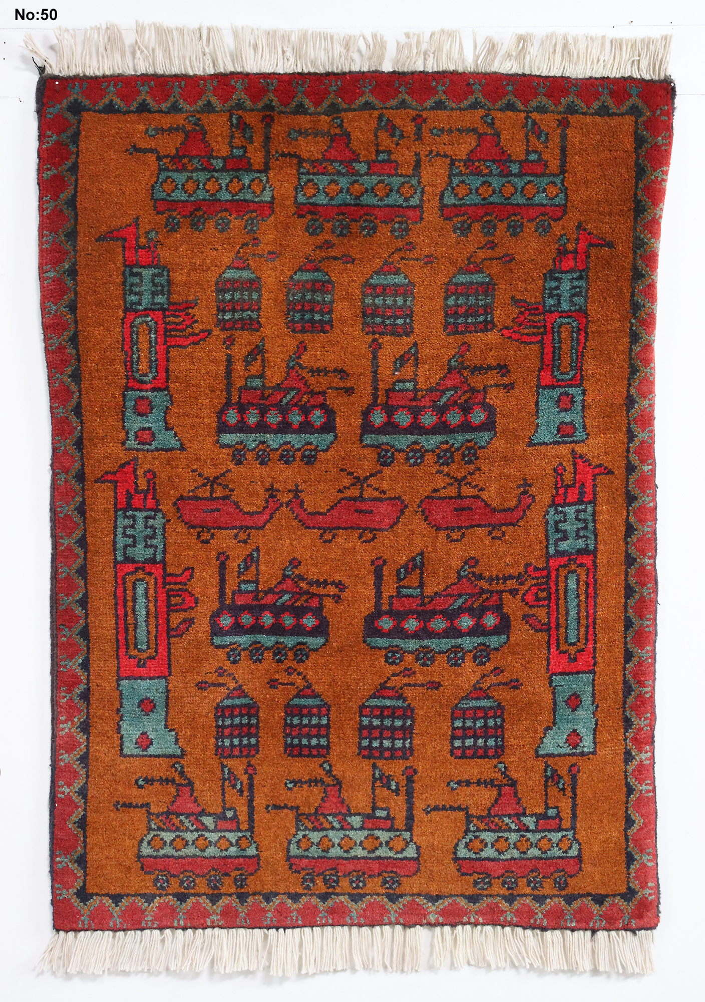 75x55 cm Afghan  Warrug Afghanistan 23/PK50