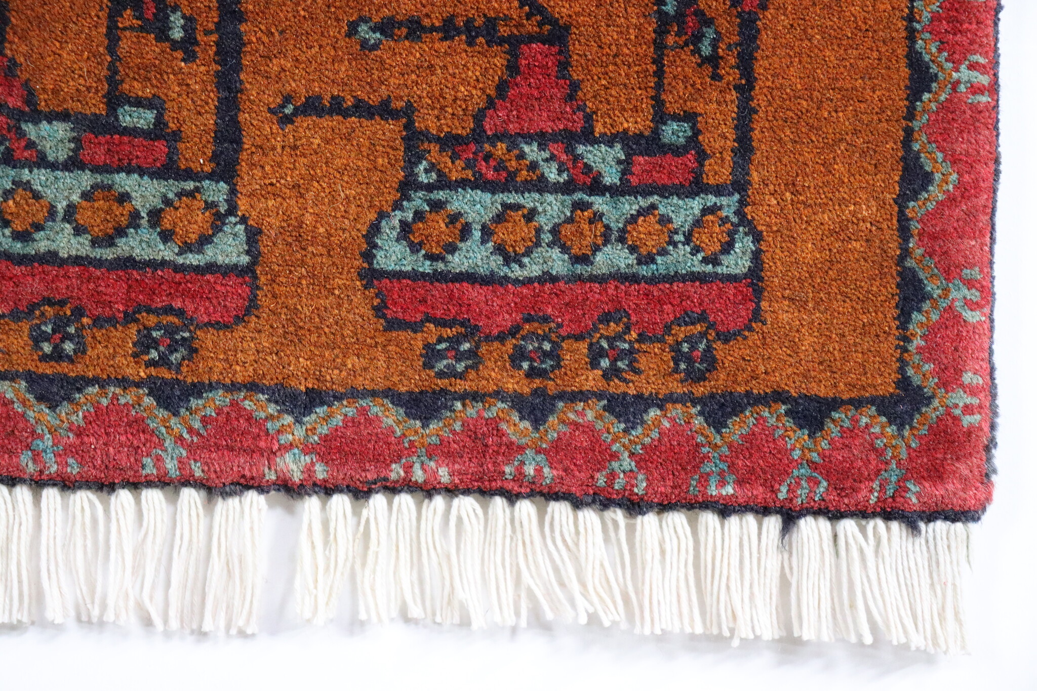 75x55 cm Afghan Kriegteppich Handgeknüpf Teppich Afghanistan 23/PK50