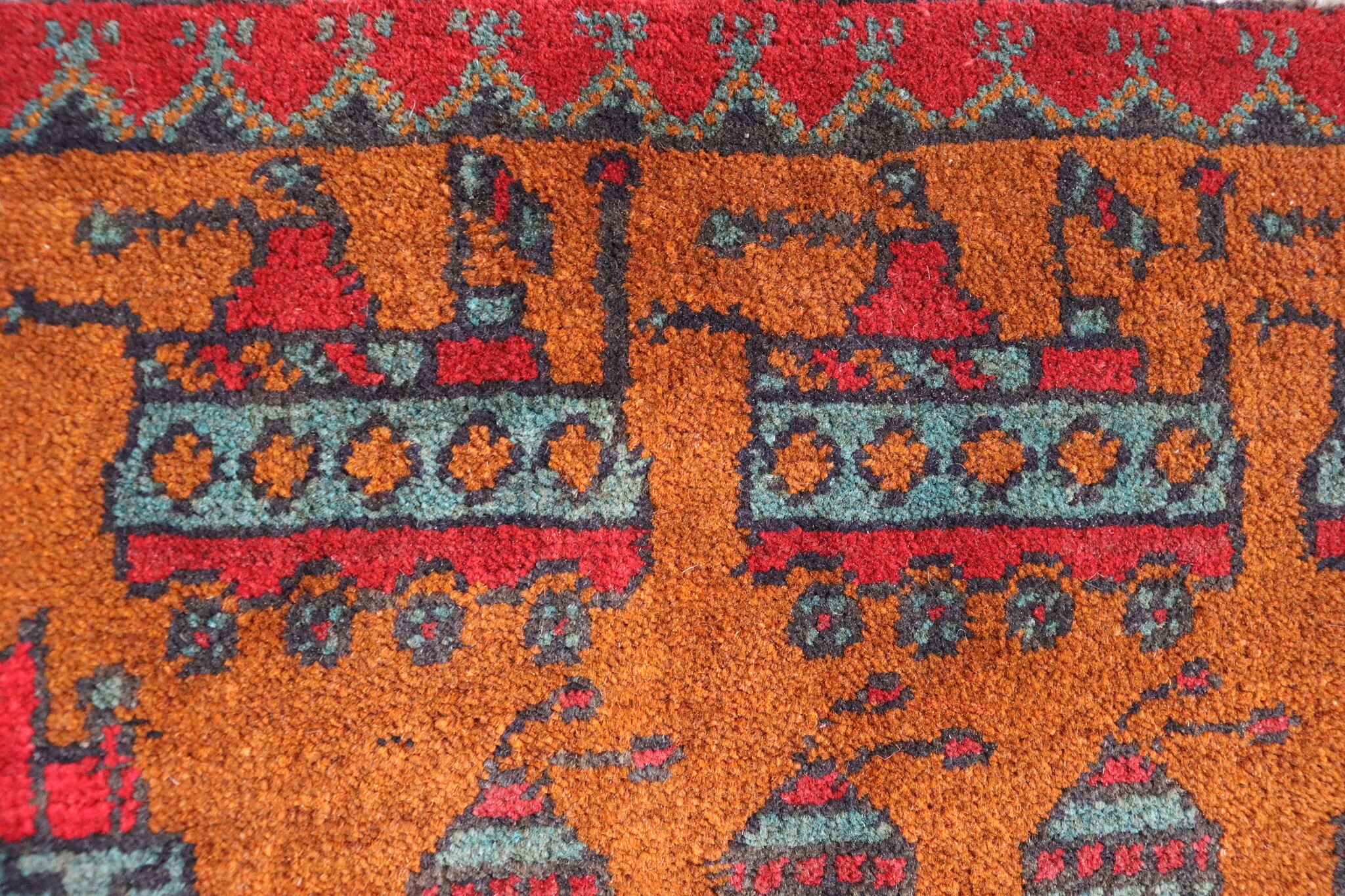 75x55 cm Afghan Kriegteppich Handgeknüpf Teppich Afghanistan 23/PK50