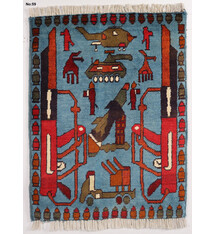 80x60 cm Afghan  Warrug Afghanistan 23/PK59