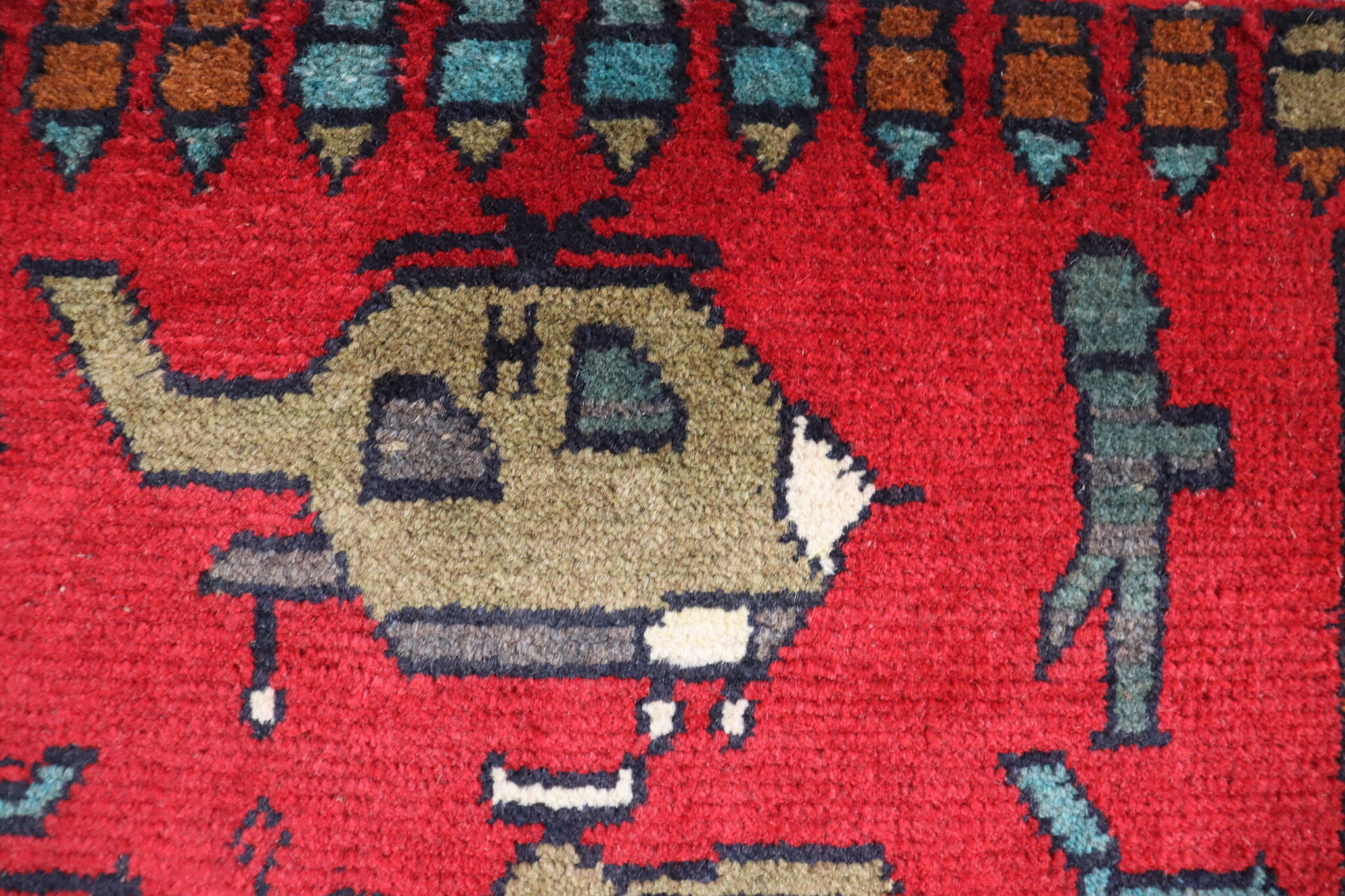 77x60 cm Afghan  Warrug Afghanistan 23/PK51