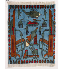 75x60 cm Afghan  Warrug Afghanistan 23/PK61-62