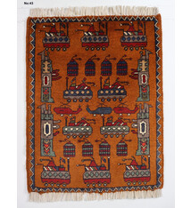 76x60 cm Afghan  Warrug Afghanistan 23/PK43