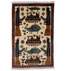 147x94 cm Afghan Kriegteppich Handgeknüpf Teppich Afghanistan 23/PK11