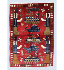 145x102 cm Afghan Kriegteppich Handgeknüpf Teppich Afghanistan 23/PK12