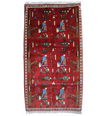 195x100 cm Afghan Kriegteppich Handgeknüpf Teppich Afghanistan 23/PK9