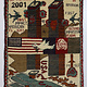 80x60 cm Afghanistan U.S.A 11 september 2001 Newyork world trade center afghan warrug No:23/ - 35