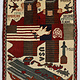 80x60 cm Afghanistan U.S.A 11 september 2001 Newyork world trade center afghan warrug No:23/41