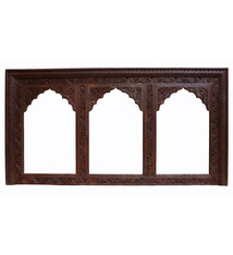 massivholz handgeschnitzte orient Afghan Fenster Holz spiegel Bogen Rahmen 23/A