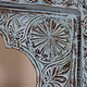 Mirror carving wooden Archway door Frame from shabby Afghanistan 23/G