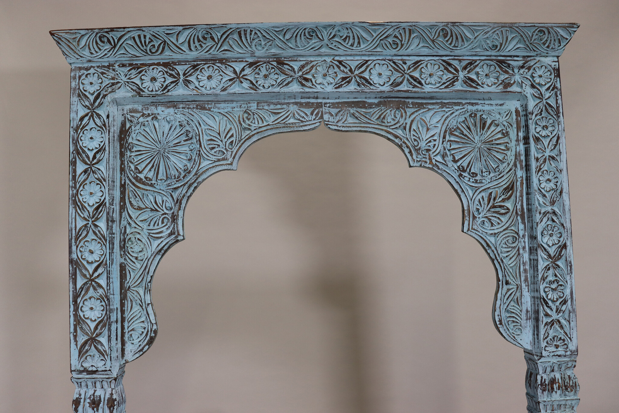 Mirror carving wooden Archway door Frame from shabby Afghanistan 23/G