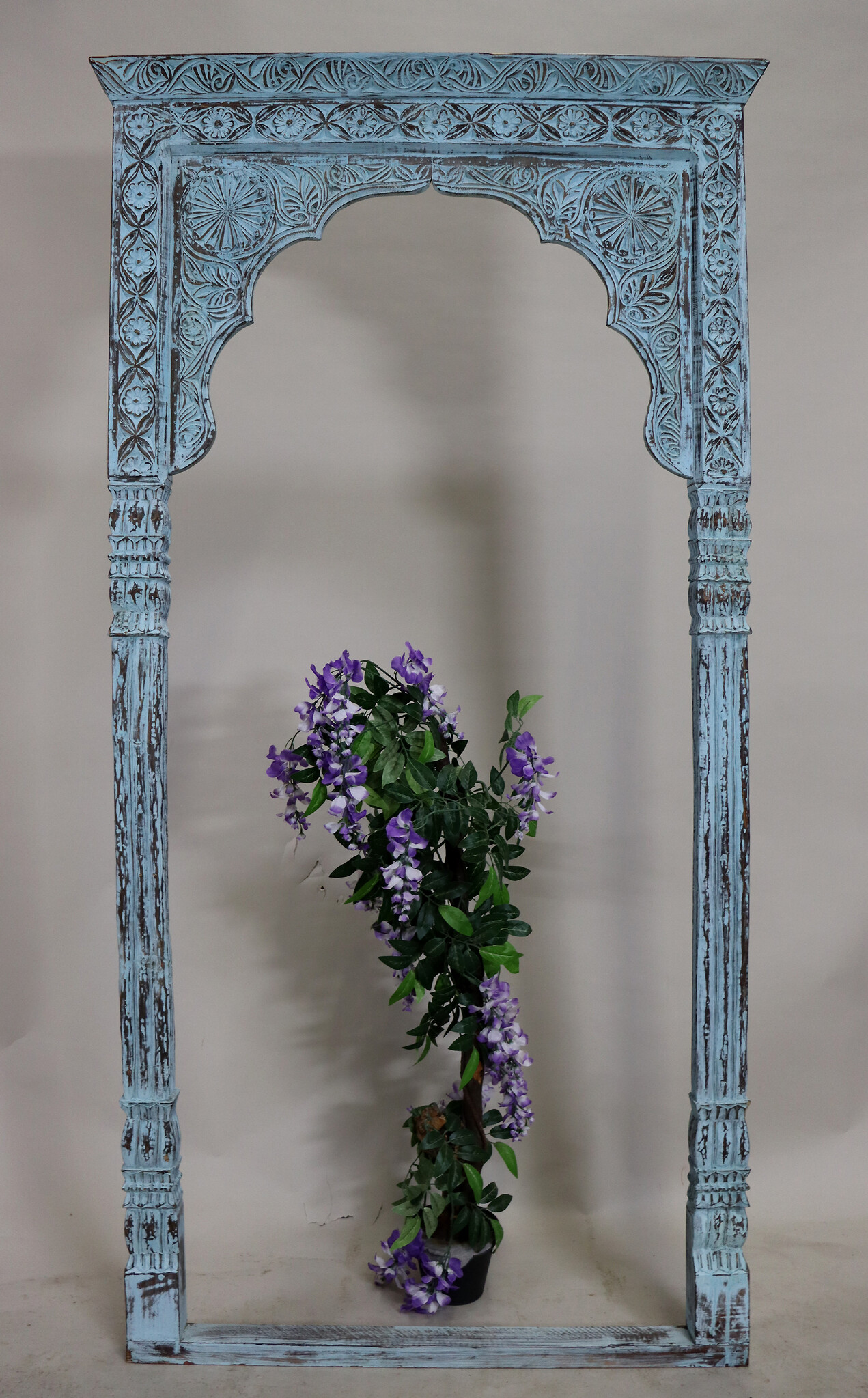 Mirror carving wooden Archway door Frame from shabby Afghanistan 23/G