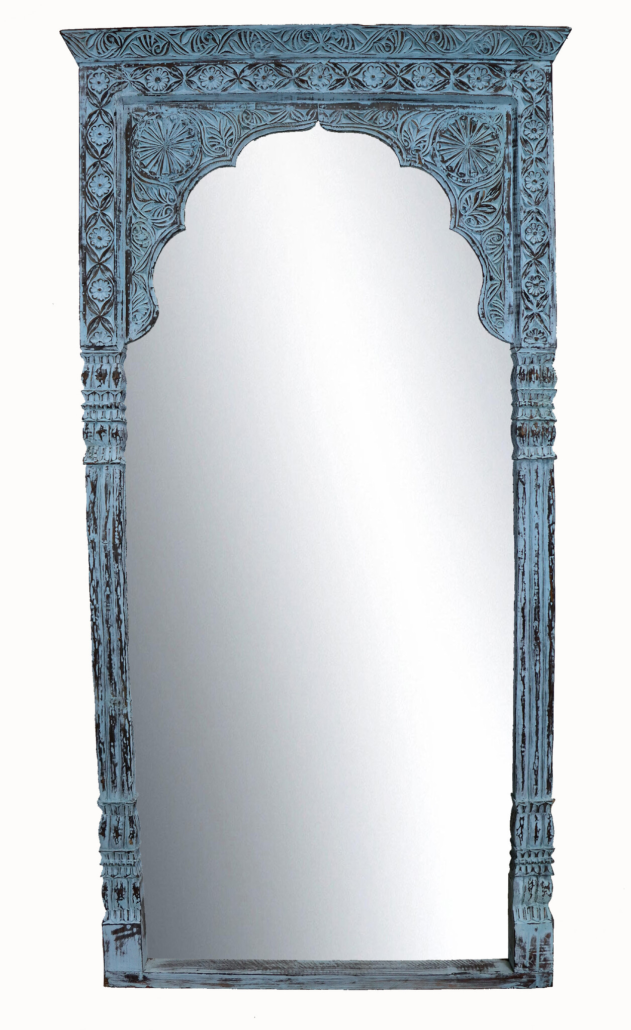 Mirror carving wooden Archway door Frame from shabby Afghanistan 23/G