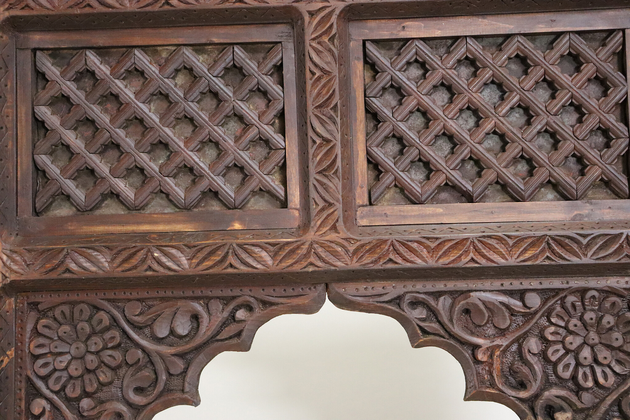 Mirror carving wooden Archway door Frame from Nuristan Afghanistan 23/K