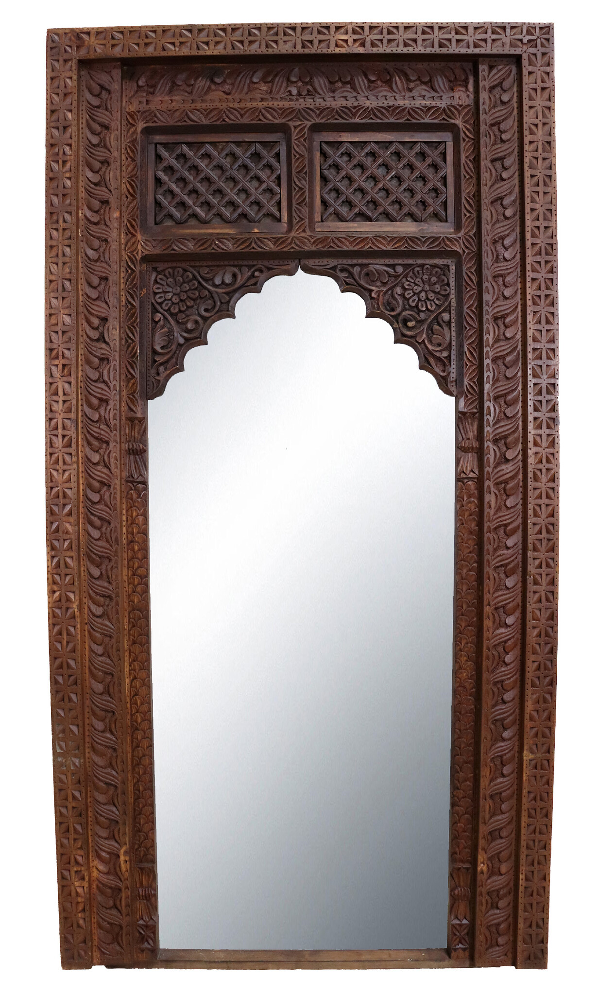 Mirror carving wooden Archway door Frame from Nuristan Afghanistan 23/K