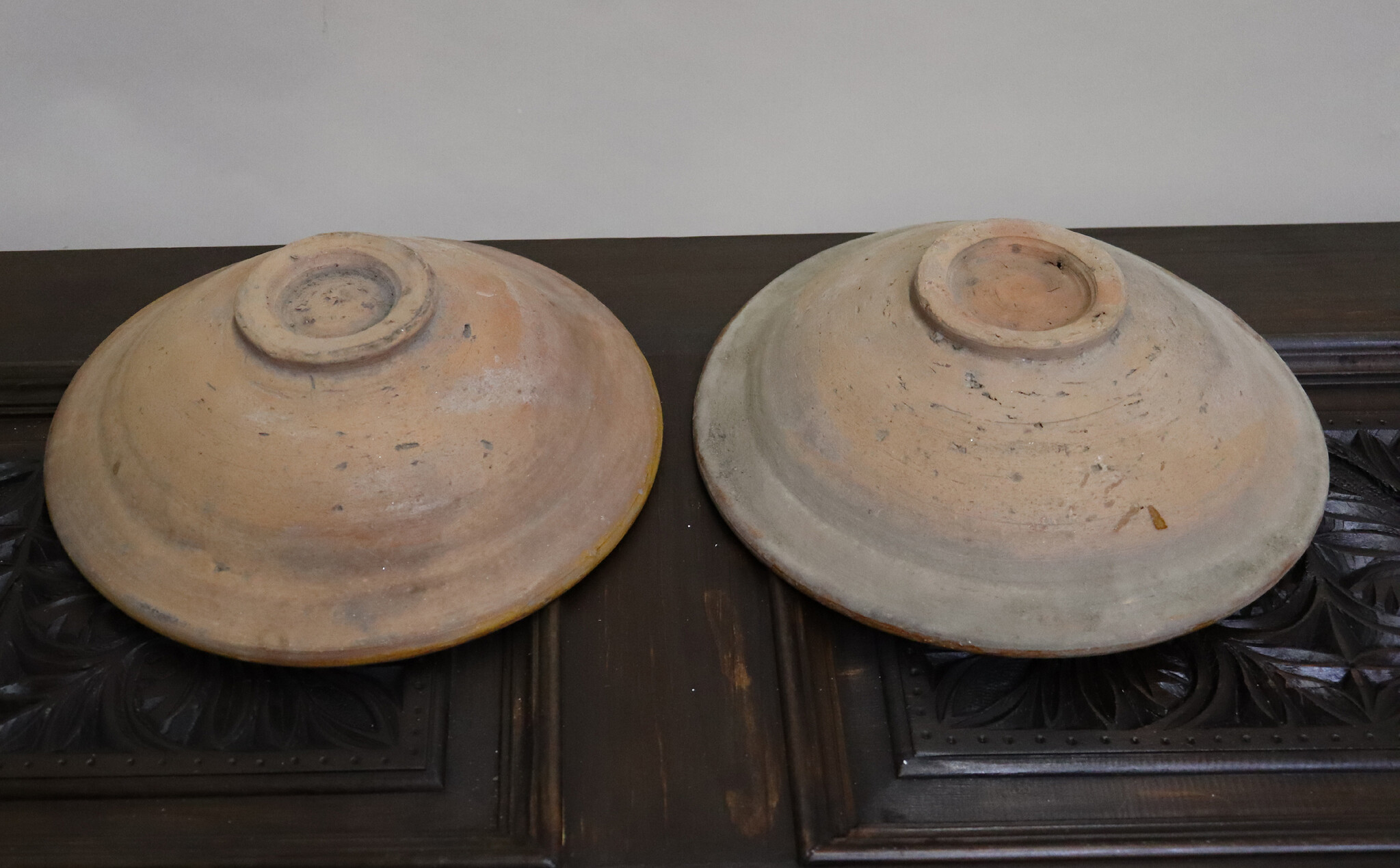 Set of 2 handmade Clay Bowls pottery bowl plate Dish from Swat valley Pakistan  south Afghanistan No:23/A