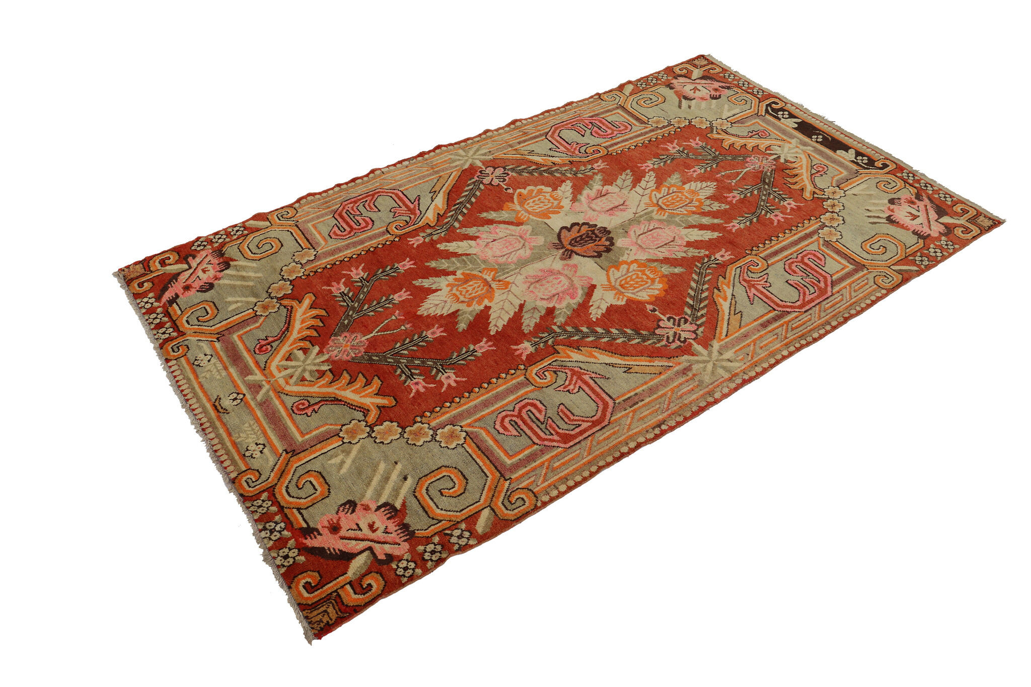 265x155  cm original antique Khotan Samarkand rug Chinese Turkestan hand knotted carpet No:23A