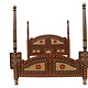 Vintage orient solid wood bed canopy bed double bed from Pakistan MGL