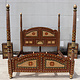 Vintage orient solid wood bed canopy bed double bed from Pakistan MGL