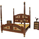 Vintage orient solid wood bed canopy bed double bed from Pakistan MGL