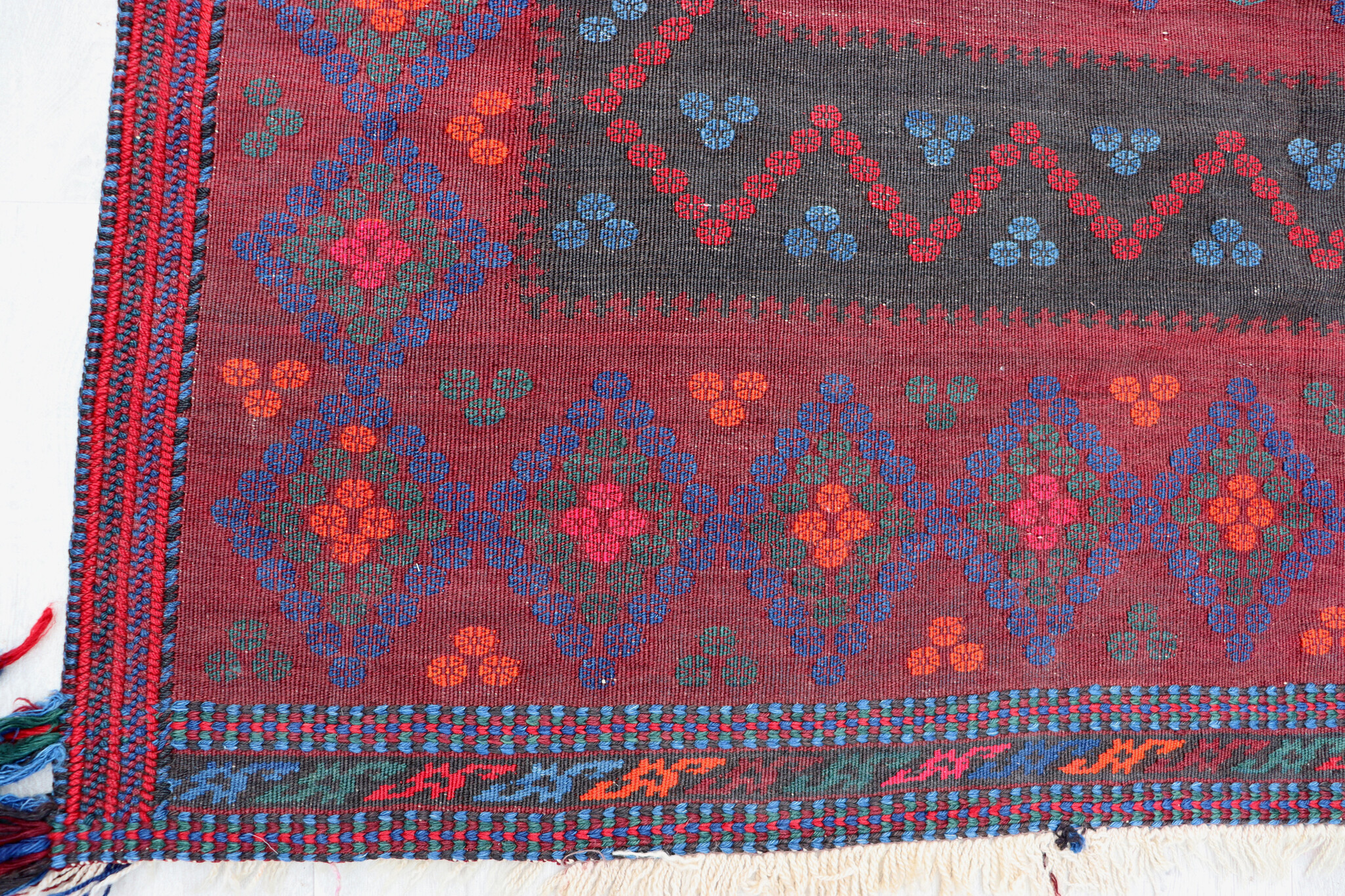 165x146  cm  oriental Handmade nomadic  kilim from Afghanistan sofrah No:  79