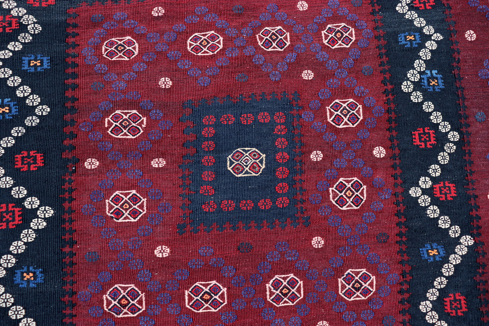 140x130  cm  oriental Handmade nomadic  kilim from Afghanistan sofrah No:  78