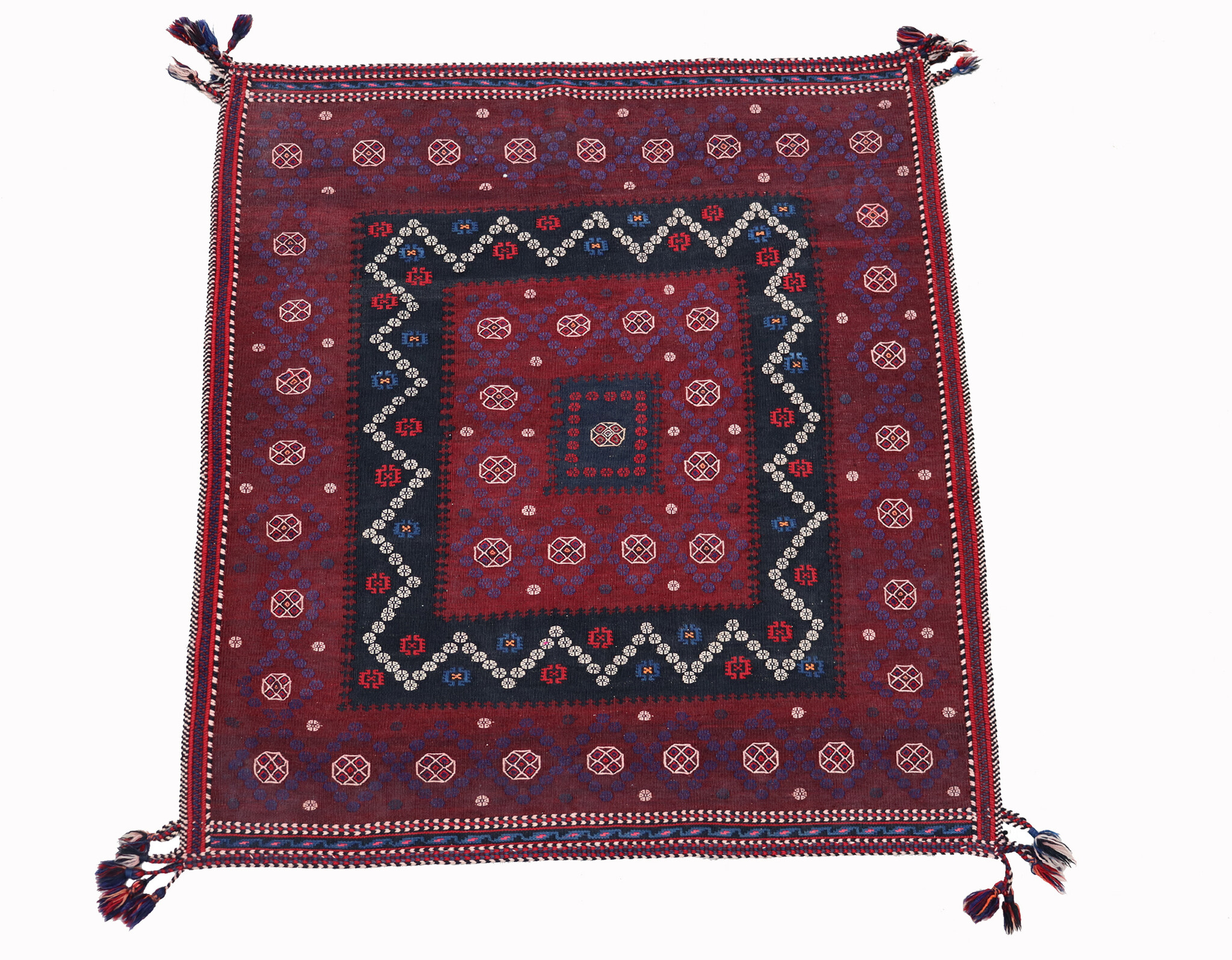 140x130  cm  oriental Handmade nomadic  kilim from Afghanistan sofrah No:  78